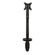 Single Monitor Arm with Dual USB 3.0 Port in Black Aluminum Finish