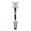 Single Monitor Arm with Dual USB 3.0 Port in Silver Aluminum Finish