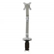 Single Monitor Arm with Dual USB 3.0 Port in Silver Aluminum Finish