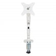 Single Monitor Arm with Dual USB 3.0 Port in White Aluminum Finish