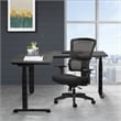 Black Vertical Matrix Back Mesh in Black Fabric