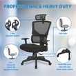 Black Vertical Matrix Back Mesh Seat in Black Fabric