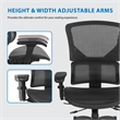 Black Vertical Matrix Back and Seat in Black Fabric
