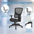 Black Vertical Matrix Back and Seat on Black Fabric