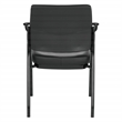 Visitor's Chair with Black Frame and Padded Seat in Dillon Black Fabric