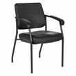 Visitor's Chair with Black Frame and Padded Seat in Dillon Black Fabric