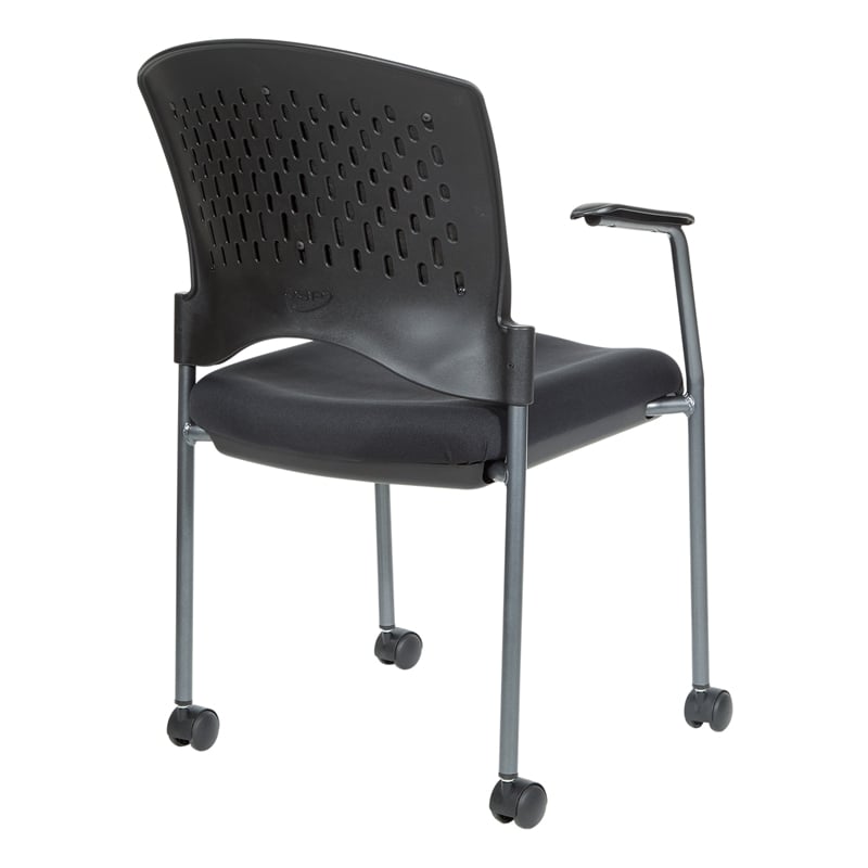 Back Visitor's Chair in Black Coal Free Flex Fabric