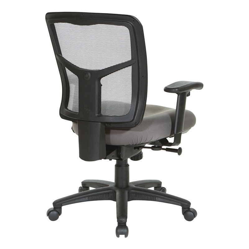 gray air mist mesh back chair with carbon gray fabric seat