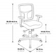 White Air Mist Mesh Fabric Back Office Chair