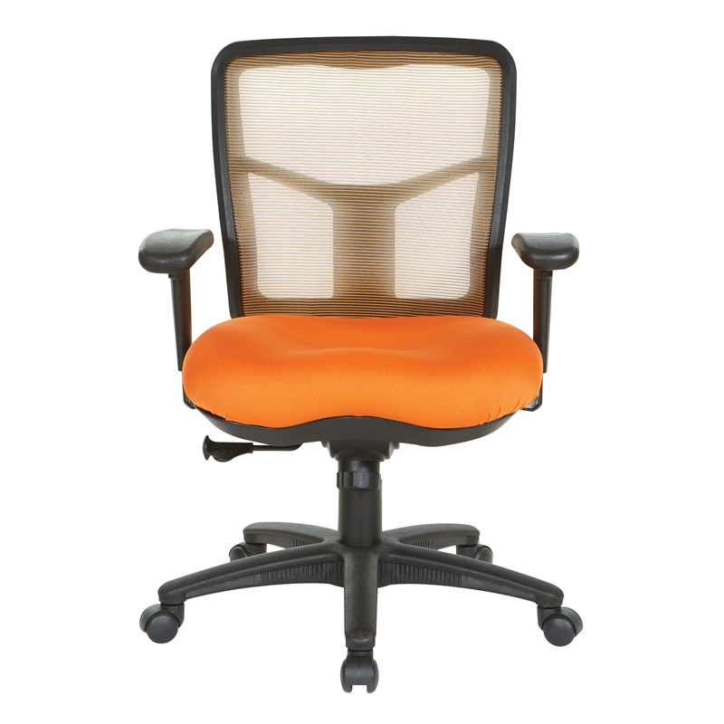 Orange Air Mist Mesh Back Chair with Orange Fabric Seat