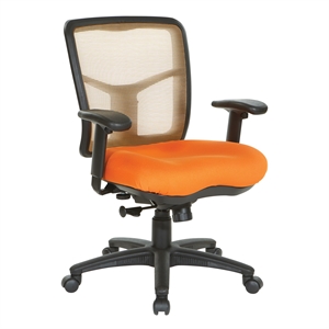 Orange Air Mist Mesh Back Chair with Orange Fabric Seat