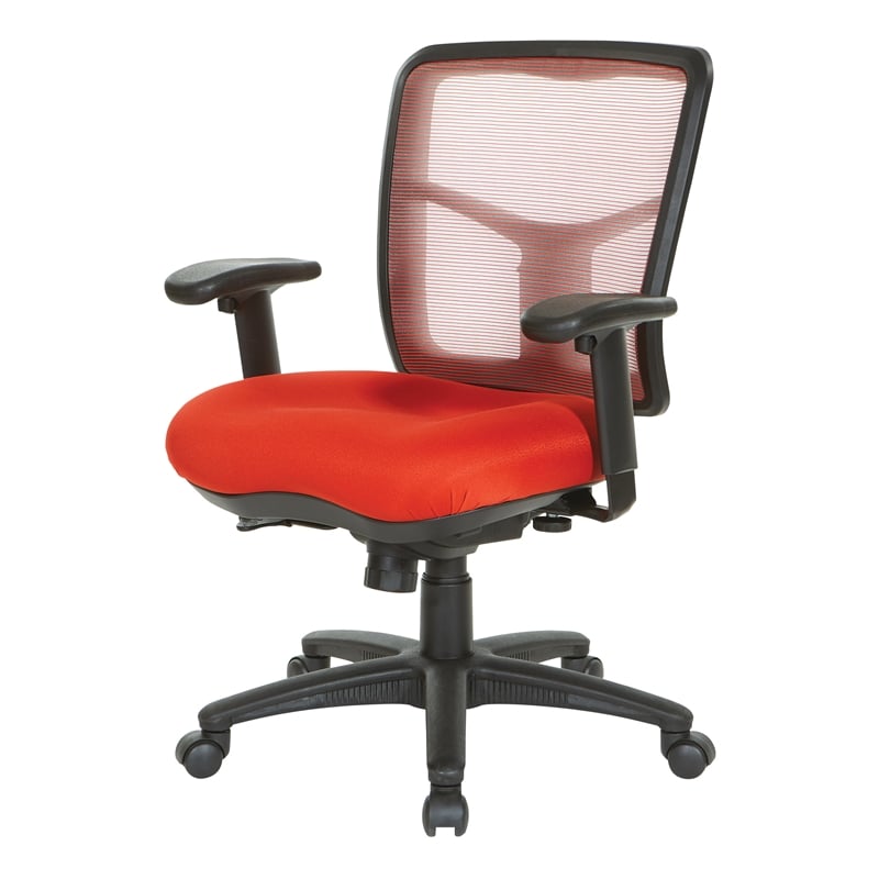 Red Air Mist Mesh Back Chair with Red Fabric Seat