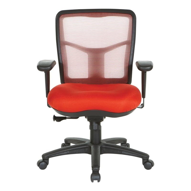 Red Air Mist Mesh Back Chair with Red Fabric Seat
