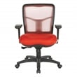 Red Air Mist Mesh Back Chair with Red Fabric Seat