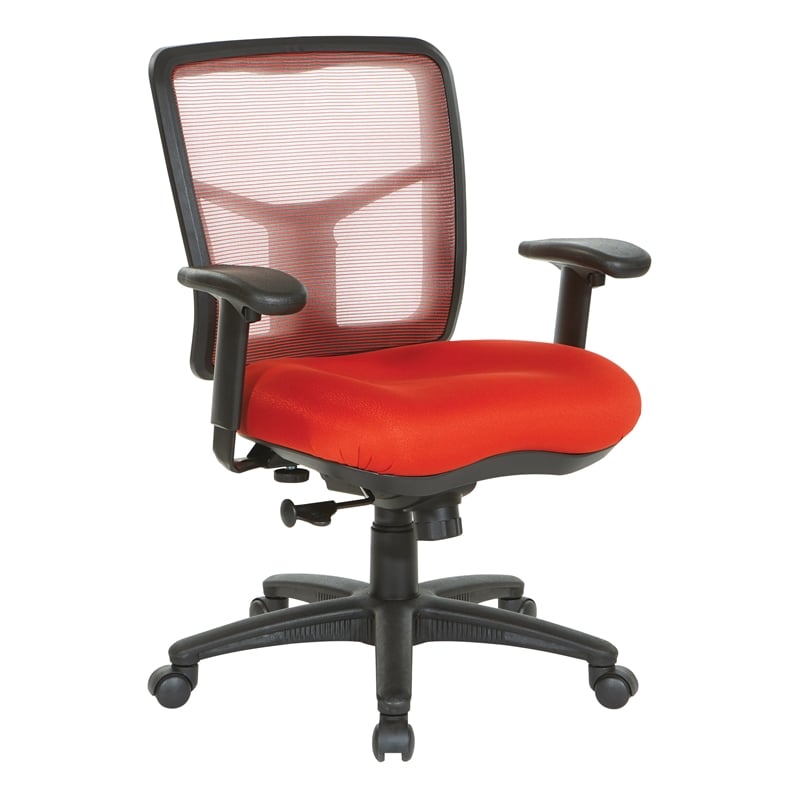 Red Air Mist Mesh Back Chair with Red Fabric Seat
