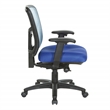 Blue Air Mist Mesh Back Chair with Blue Fabric Seat