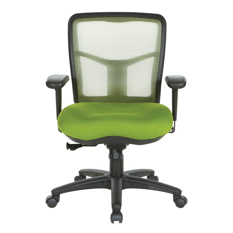 Green Air Mist Mesh Back Chair with Green Fabric Seat