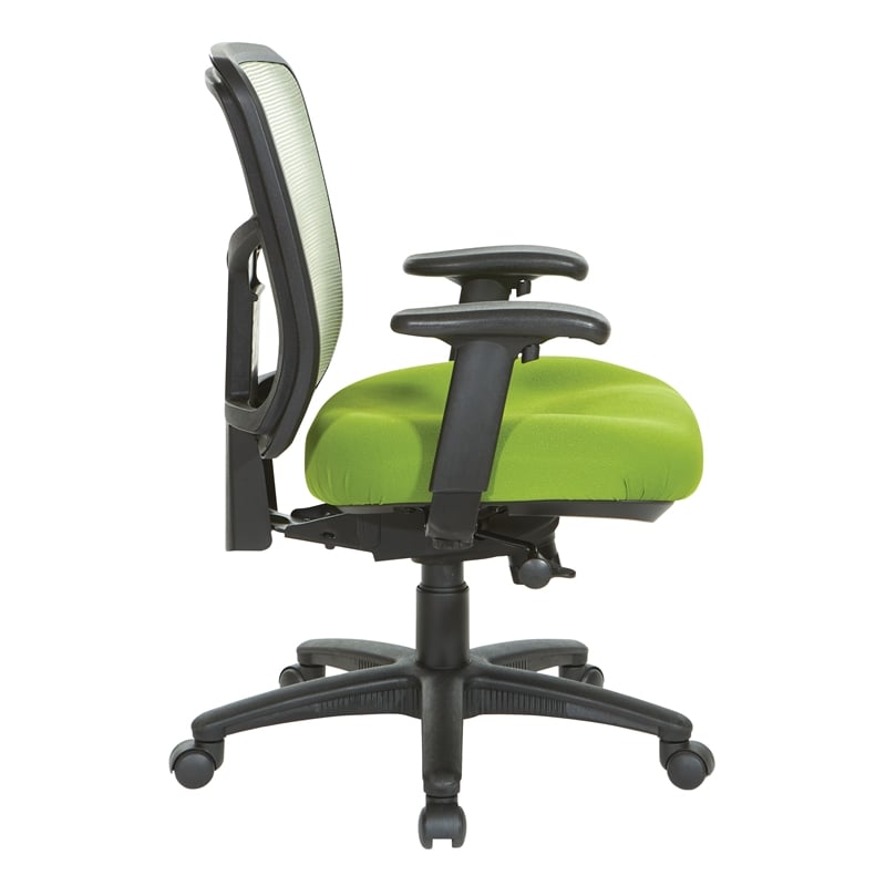 Green Air Mist Mesh Back Chair with Green Fabric Seat