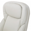 Executive Cream Bonded Leather Office Chair with Cocoa Coated Nylon Base