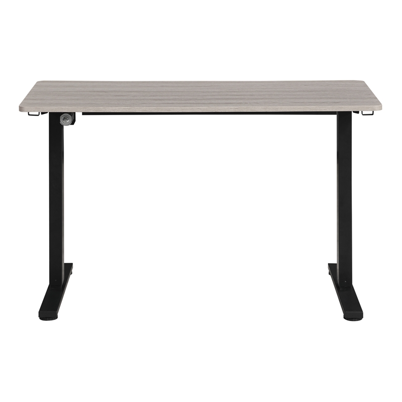 Primo Sit to Stand Engineered Wood Electric Height Adjustable Desk in Light Grey