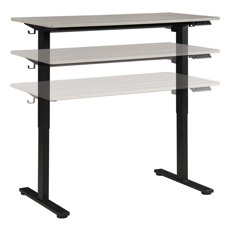 Primo Sit to Stand Engineered Wood Electric Height Adjustable Desk in Light Grey