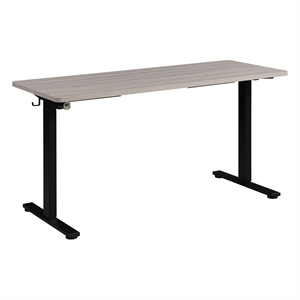 Primo59&quot Sit to Stand Engineered Wood Electric Height Adjustable Desk in Gray
