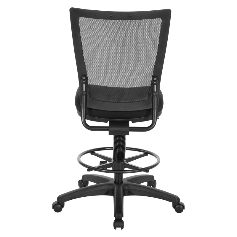 Soft Frame Drafting Chair  with Black Coal  Fabric Thick Padded Seat