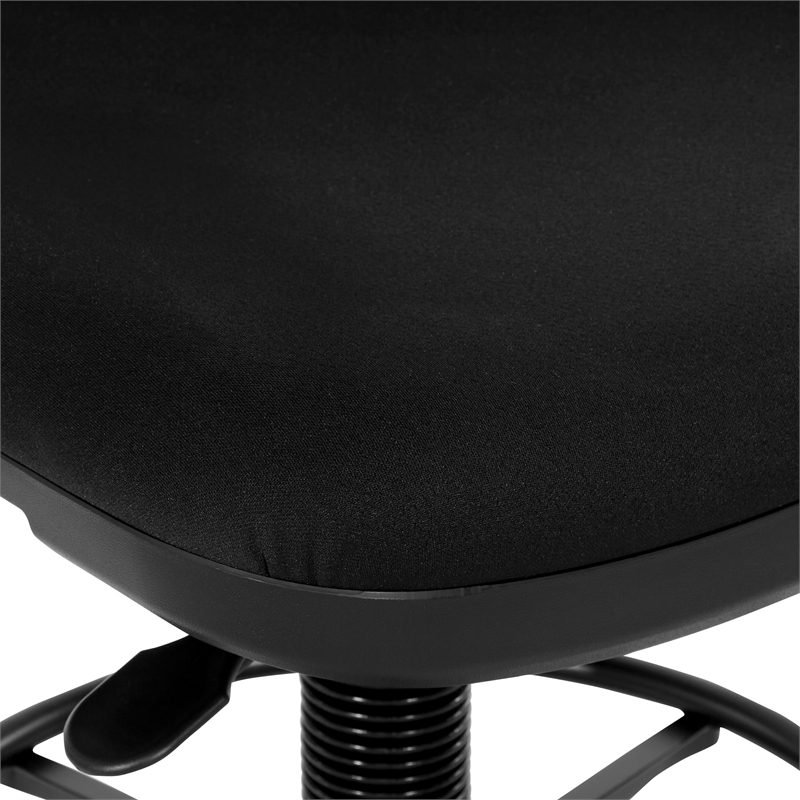 Soft Frame Drafting Chair  with Black Coal  Fabric Thick Padded Seat