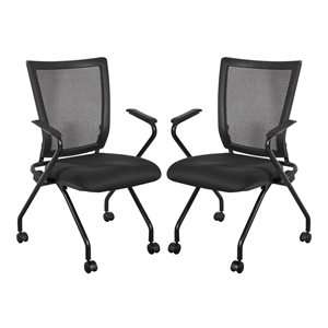Soft Frame Folding Chair with Black Coal FreeFlex Fabric Thick Padded Seat