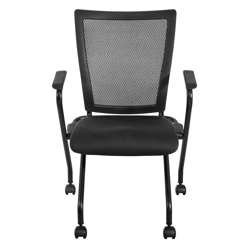 Soft Frame Folding Chair with Black Coal FreeFlex Fabric Thick Padded Seat