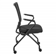 Soft Frame Folding Chair with Black Coal FreeFlex Fabric Thick Padded Seat