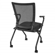 Soft Frame Folding Chair with Black Coal FreeFlex Fabric Thick Padded Seat