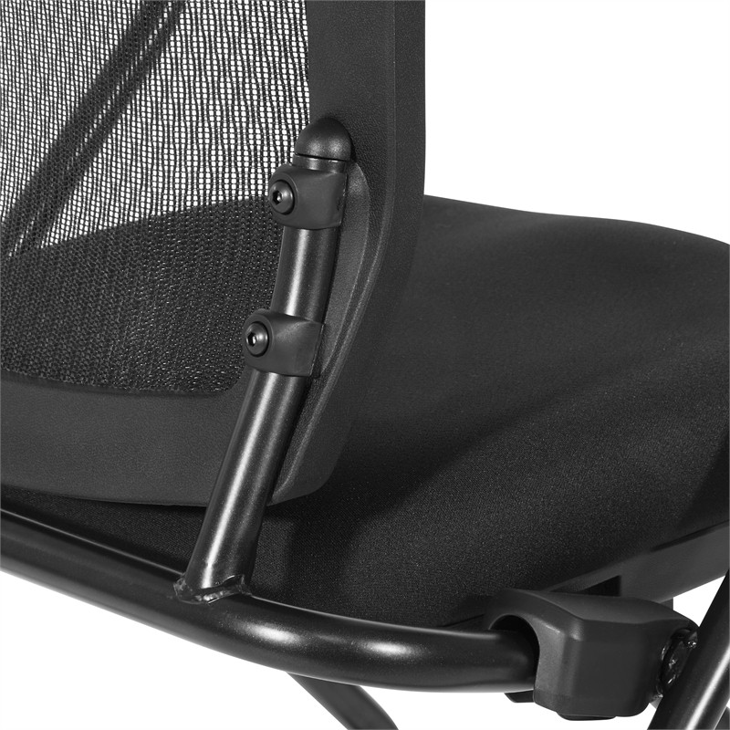 Soft Frame Folding Chair with Black Coal FreeFlex Fabric Thick Padded Seat