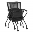 Soft Frame Folding Chair with Black Coal FreeFlex Fabric Thick Padded Seat