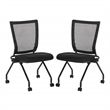 Soft Frame Folding Chair with  Fabric Black Coal Thick Padded Seat