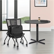 Soft Frame Folding Chair with  Fabric Black Coal Thick Padded Seat