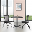 Soft Frame Folding Chair with  Fabric Black Coal Thick Padded Seat