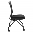 Soft Frame Folding Chair with  Fabric Black Coal Thick Padded Seat