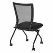 Soft Frame Folding Chair with  Fabric Black Coal Thick Padded Seat