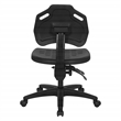 Black Self Skinned Urethane Task Chair Seat with Tilt Back Angel Adjustable