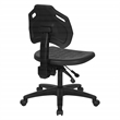 Black Self Skinned Urethane Task Chair Seat with Tilt Back Angel Adjustable