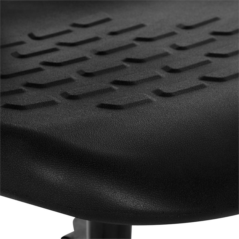 Black Self Skinned Urethane Task Chair Seat with Tilt Back Angel Adjustable