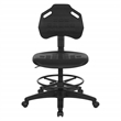 Black Self Skinned Urethane Intermediate Drafting Chair Adjustable Footrest