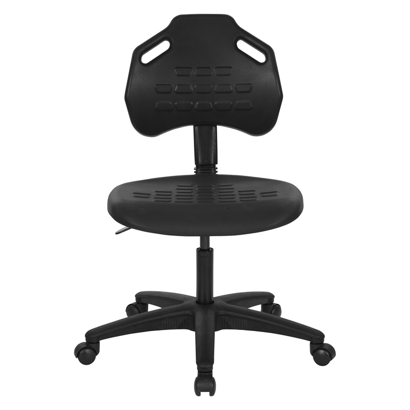 Black Self Skinned Urethane Armless Task Chair