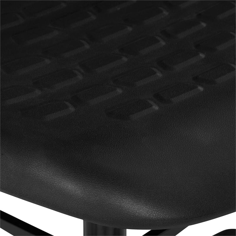 Black Self Skinned Urethane Intermediate Drafting Chair with Black Footrest