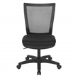 Worksmart Task Chair with Breathable Mesh Back and Padded Black Fabric Seat