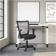 Worksmart Task Chair with Breathable Mesh Back and Padded Black Fabric Seat