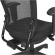 Worksmart Task Chair with Breathable Mesh Back and Padded Black Fabric Seat