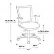 Worksmart Task Chair with Breathable Mesh Back and Padded Black Fabric Seat