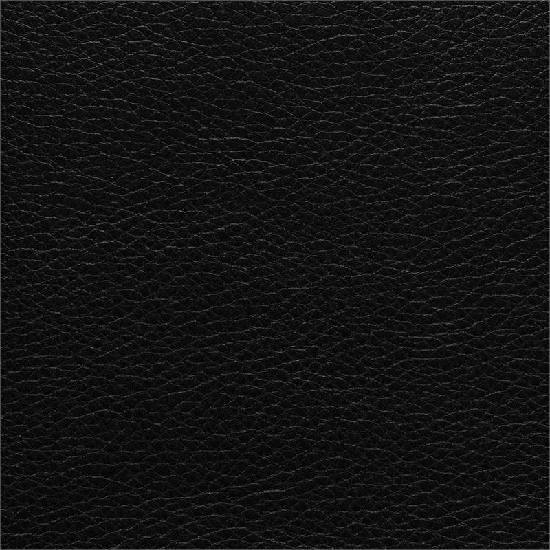 Arctic Armchair in Black Faux Leather Fabric Black Metal Finish Legs